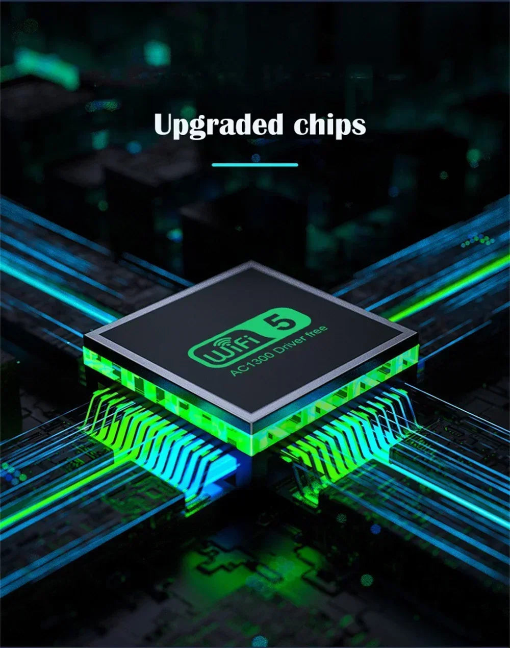 WIFI 1300Mbps Dual-Band USB 3.0 Wi-Fi Adapter (4 Antennas) | Gamers Point Bahrain 1300