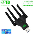ICANING 1300Mbps Dual-Band USB 3.0 Wi-Fi Adapter (4 Antennas) | Bahrain - Gamers Point Bahrain