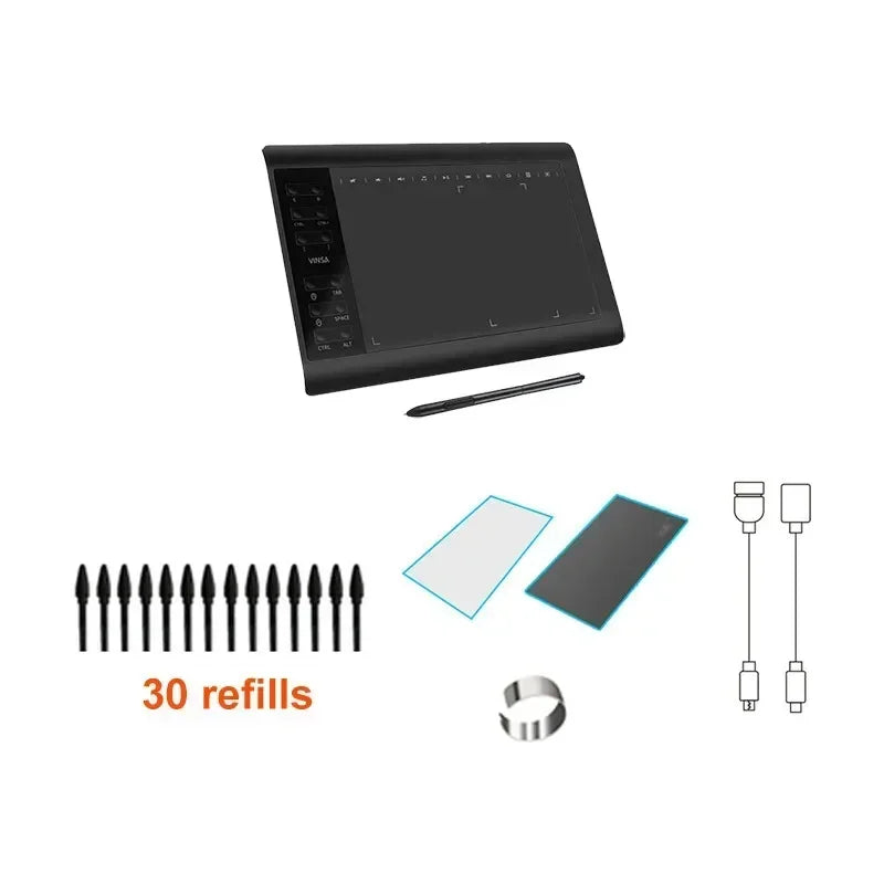 10*6 Inch Portable Digital Tablet Connect Mobile Phone Digital Pressure Drawing - Gamers Point Bahrain