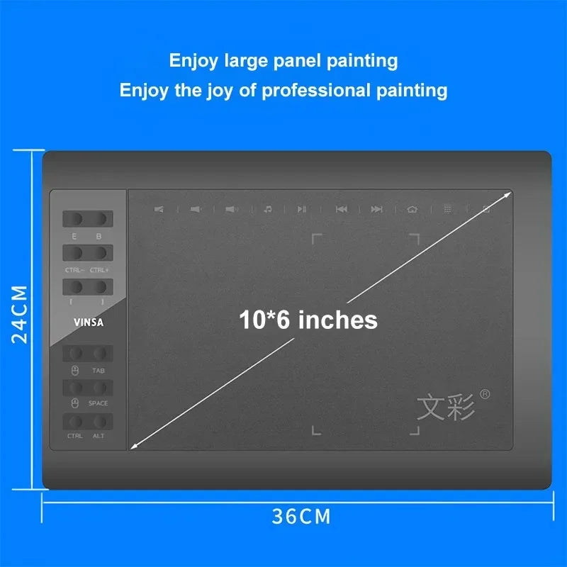 10*6 Inch Portable Digital Tablet Connect Mobile Phone Digital Pressure Drawing Tablet Interactive Graphic Tablet For Drawing