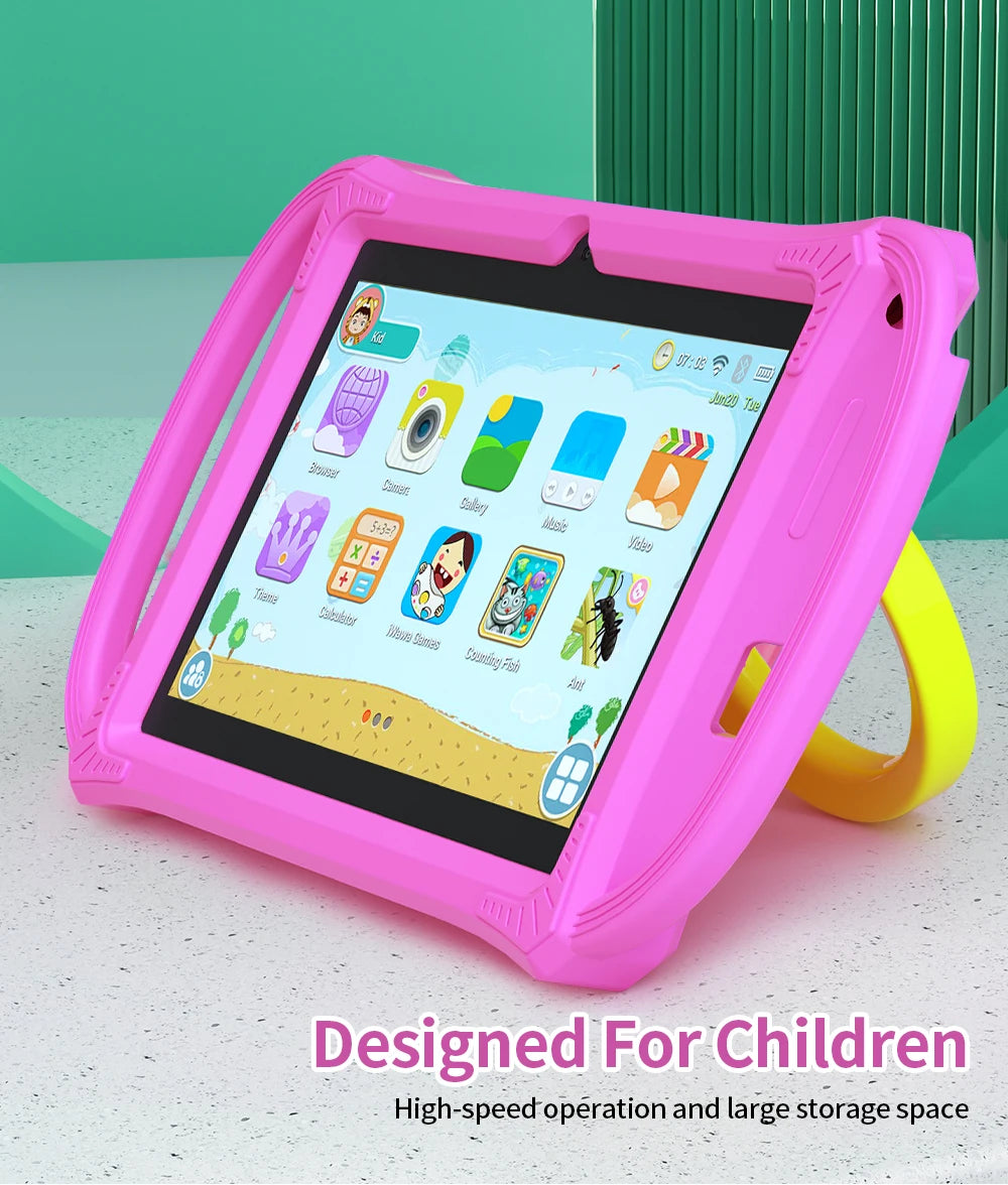 7.0 Inch Kids Tablet Android 12 Quad Core 4GB+64GB WiFi Bluetooth Educational Software Tablets Children's Gifts