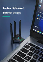 ICANING 1300Mbps Dual-Band USB 3.0 Wi-Fi Adapter (4 Antennas) | Bahrain - Gamers Point Bahrain