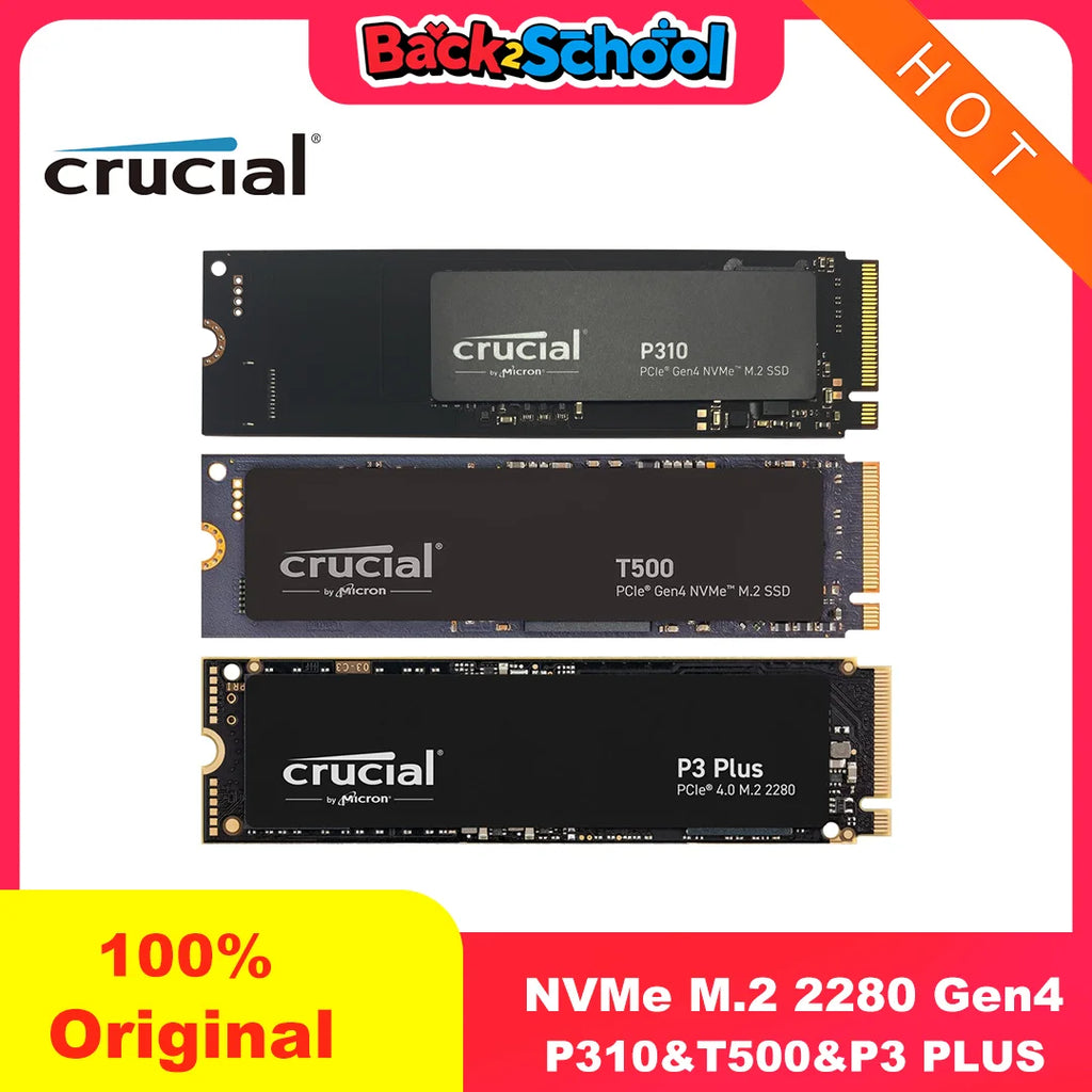 Crucial P3 Plus 1TB 2TB PCIe Gen4 NVMe M.2 SSD Internal Hard Drive(OEM Package)&Crucial NVME 2280 P310 1TB  SSD&Crucial T500 1TB