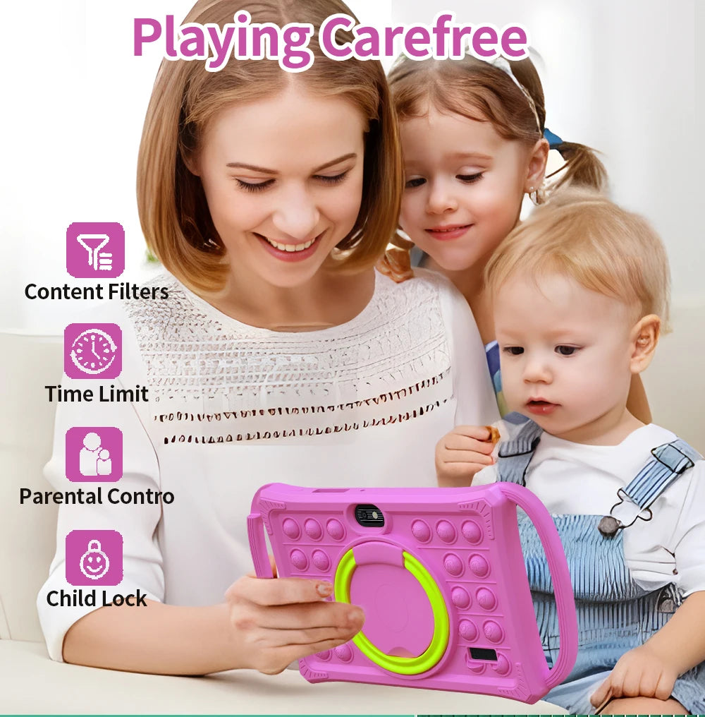 7.0 Inch Kids Tablet Android 12 Quad Core 4GB+64GB WiFi Bluetooth Educational Software Tablets Children's Gifts