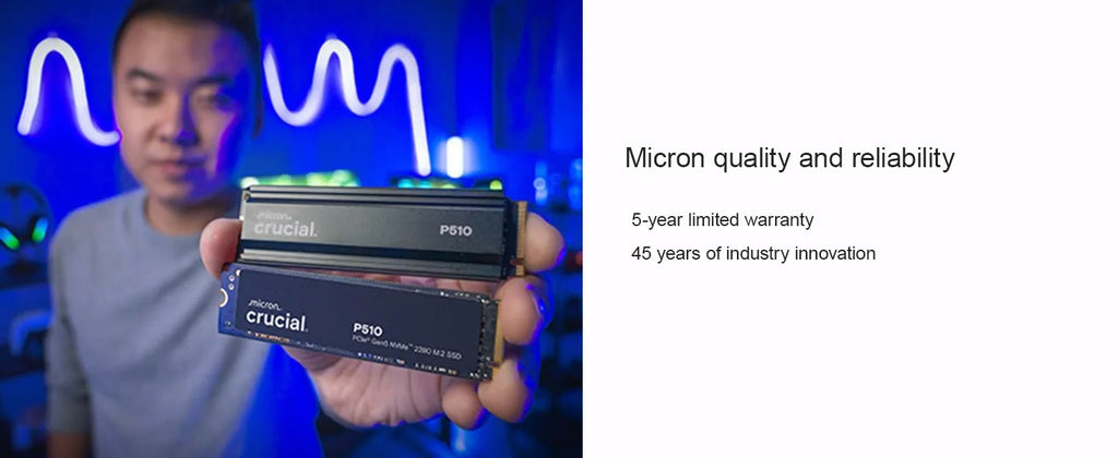 Crucial P510 1TB 2TBGen5 NVMe SSD,PCIe 5.0 M.2 2280 SSD, Internal Solid State Drive, Compatible with Laptop, Desktop(OEM Pack)