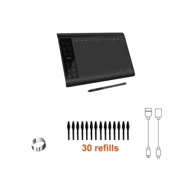 10*6 Inch Portable Digital Tablet Connect Mobile Phone Digital Pressure Drawing Tablet Interactive Graphic Tablet For Drawing