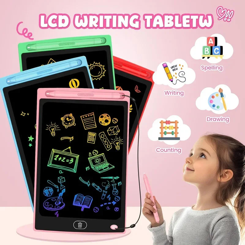 8.5 Inch LCD Colorful Writing Tablet,Reusable Teacher Educational Kids Digital Drawing Tablet Handwriting Pads