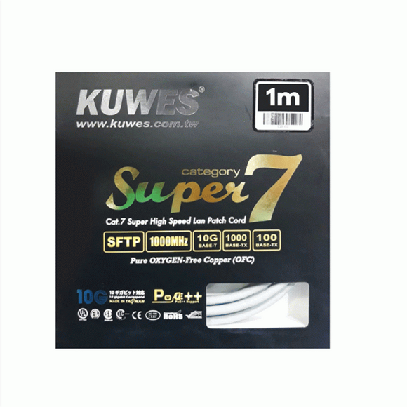 Kuwes Cat7 Ethernet Network Cable 5m CAT7 Gamers Point 8.000 