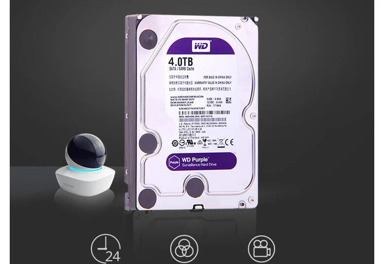 WD Purple 500GB Surveillance Internal Hard Drive Disk 3.5" 64M Cache SATA III 6Gb/s 1TB 2TB 3TB HDD HD Harddisk for CCTV DVR NVR