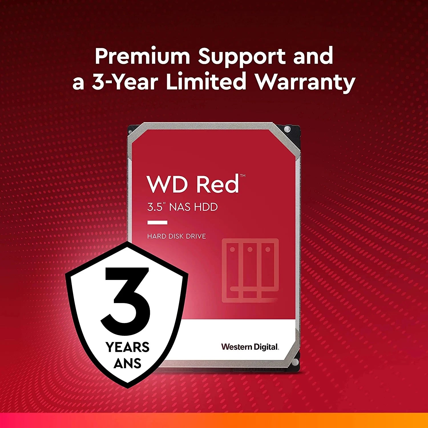 Original Western Digital WD 4TB Red NAS Hard Disk Drive 3.5" 4TB Internal Hard Drive 5400RPM SATA 6Gb/s 64MB Cache For Desktop
