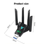 ICANING 1300Mbps Dual-Band USB 3.0 Wi-Fi Adapter (4 Antennas) | Bahrain - Gamers Point Bahrain