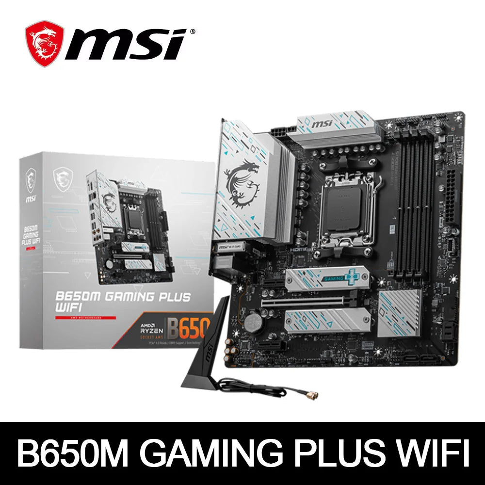MSI B650M GAMING PLUS WIFI AMD AM5 Motherboard | DDR5 7200+MHz | Ryzen 7000 / 8000 - Gamers Point Bahrain