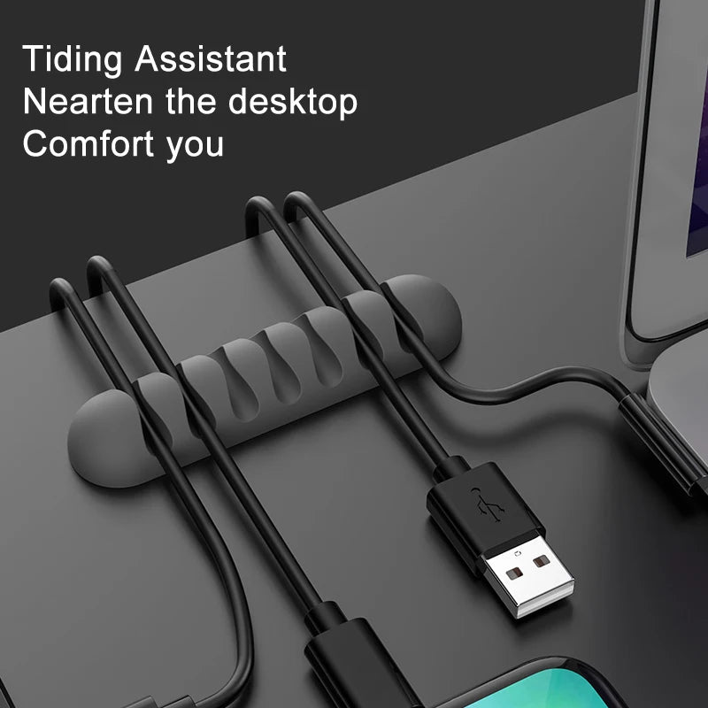 Smart Cable Holder Silicone Flexible Cable Winder Wire Organizer Holder Cord Management Clip for USB Earphone Network Cable - BAHRAIN Cable Winder Gamers Point 5.000 