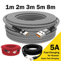 USB TYPE C Cable 5A Super Fast Charge Cable for Huawei 3m 5m 8m USB C Extension Cable for Samsung Xiaomi oppo oneplus Universal - 3 meter cable Gamers Point 7.000 