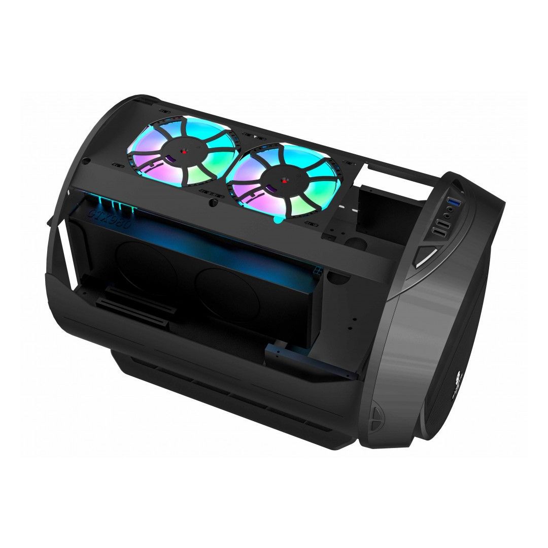 WJCOOLMAN Cylinderized 2 RGB Fans Gaming Case - Black - BAHRAIN Cases Gamers Point 59.000 