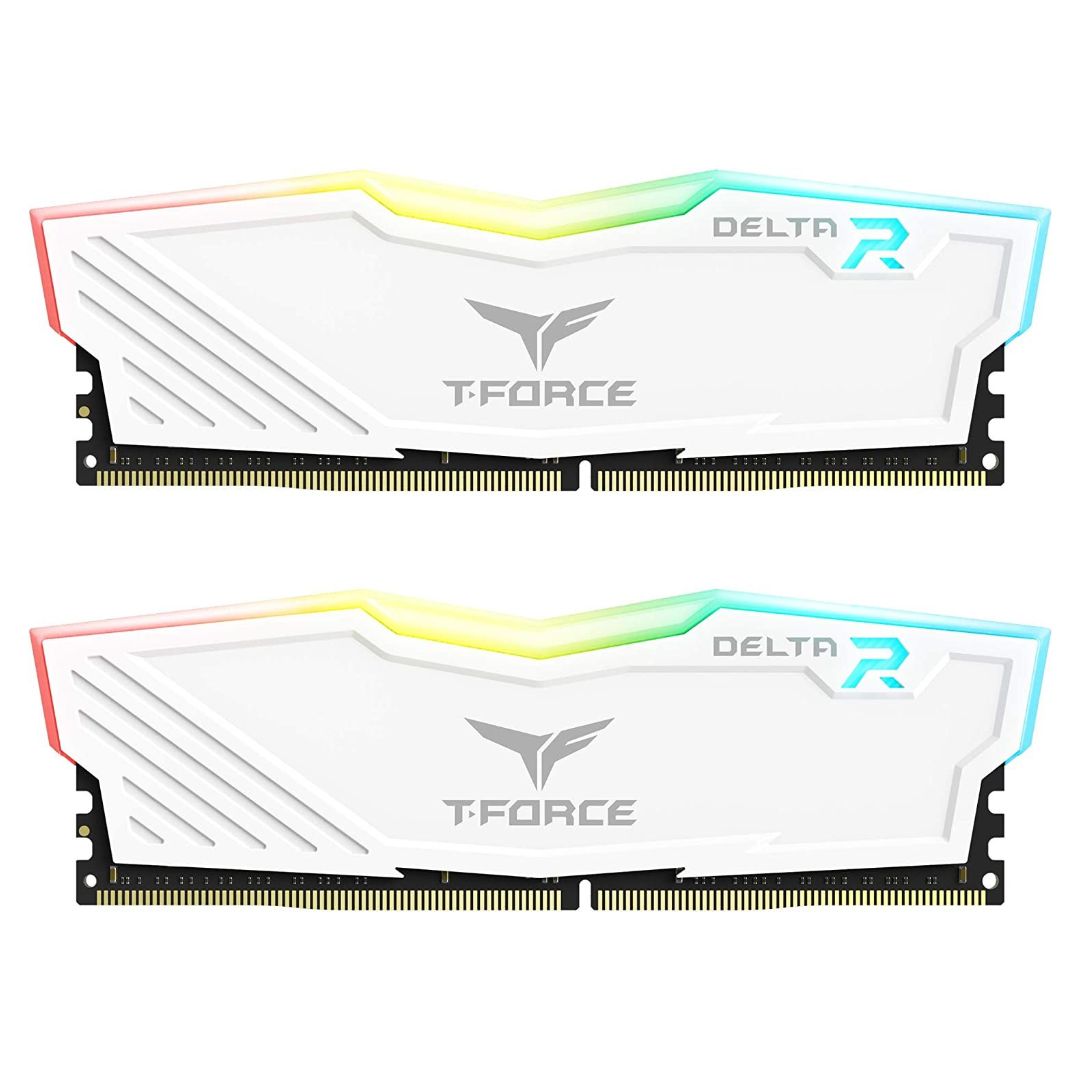 TEAMGROUP T-Force Delta RGB 32GB (16GBx2) - WHITE 3200MHZ RAM Gamers Point 49.000 