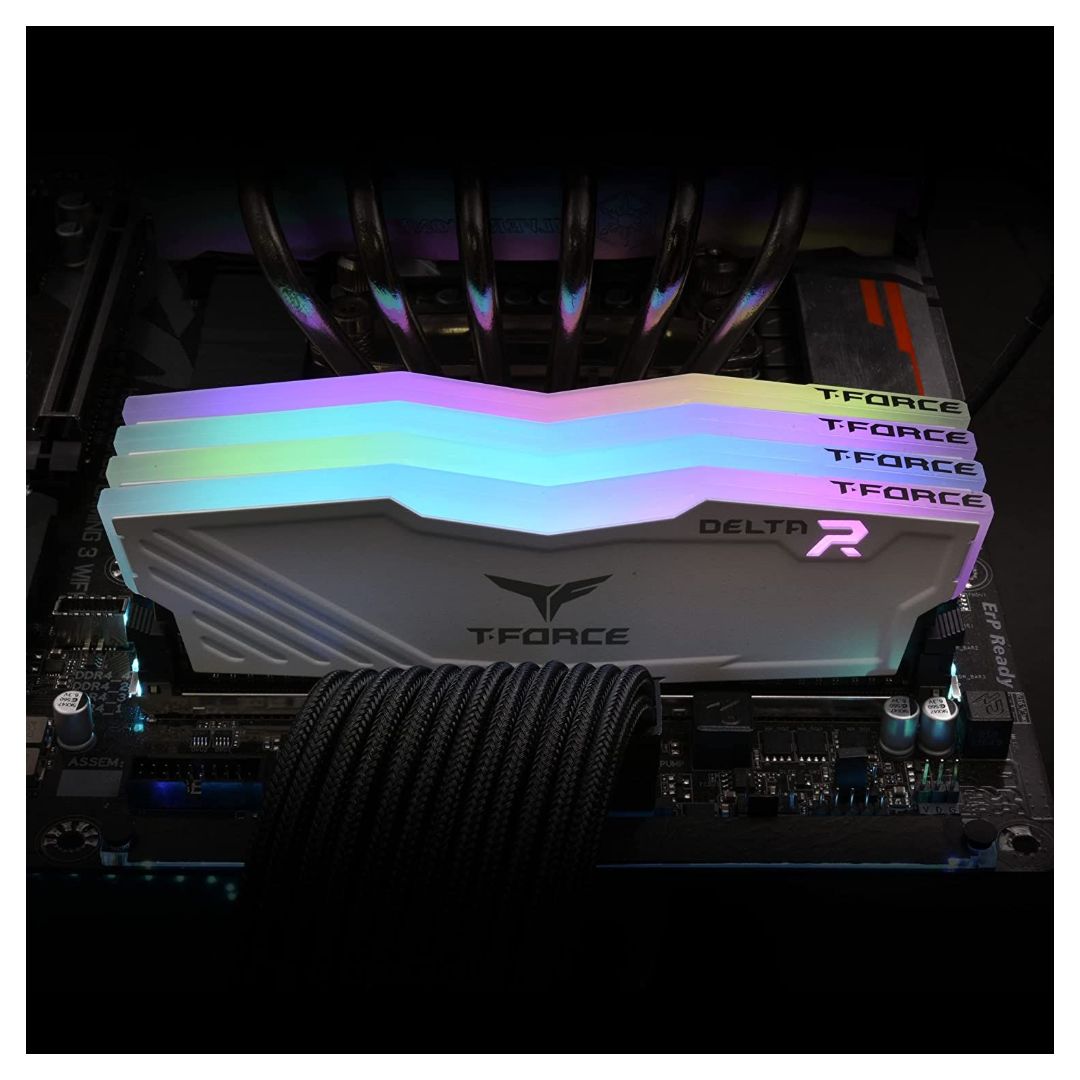 TEAMGROUP T-Force Delta RGB 32GB (16GBx2) - WHITE-3600MHZ RAM Gamers Point 52.000 