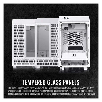 Thermaltake The Tower 100 Snow Edition Mini ITX Case-GPC Cases Gamers Point 56.000 