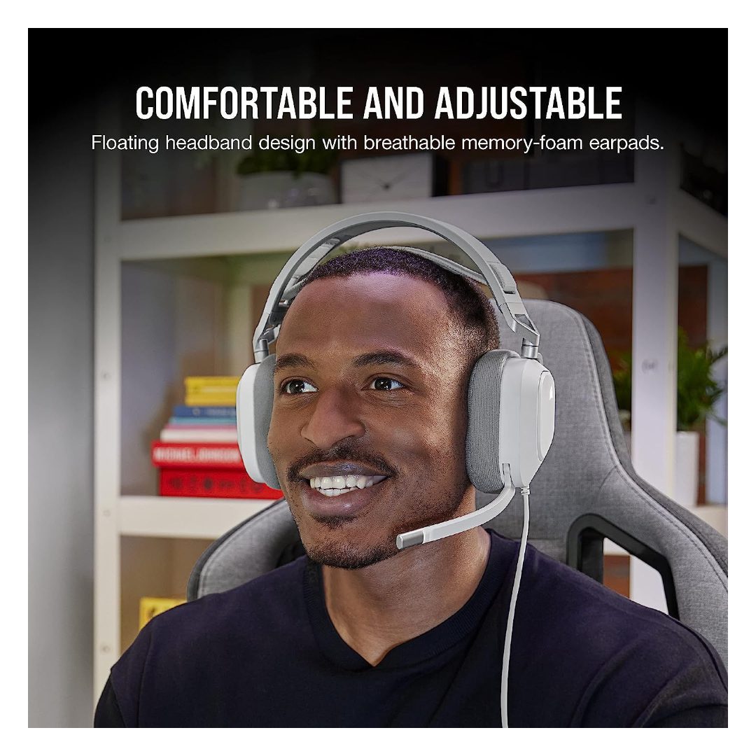 Corsair HS80 RGB Wired Premium Gaming Headset - WHITE - GPC Headset Gamers Point 58.000 