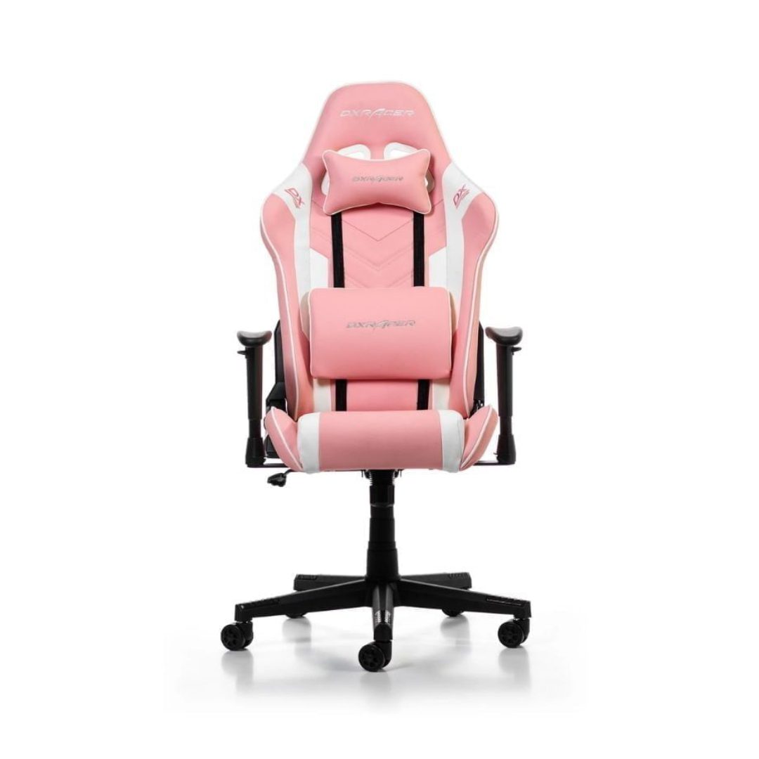 DXRacer Prince Series P132 Gaming Chair - Pink/White BAHRAIN Gaming Chairs Gamers Point 99.000 