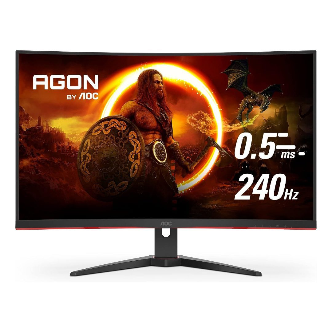 AOC C32G2ZE 32" 32inch Curved Frameless Gaming Monitor Full HD, VA, 0.5ms 240Hz - Now Buy From Gamers Point Store Arad With Best Discounted Price Call Us Now +973-36820393 Delivery available to all bahrain Full HD Gamers Point 139.000 