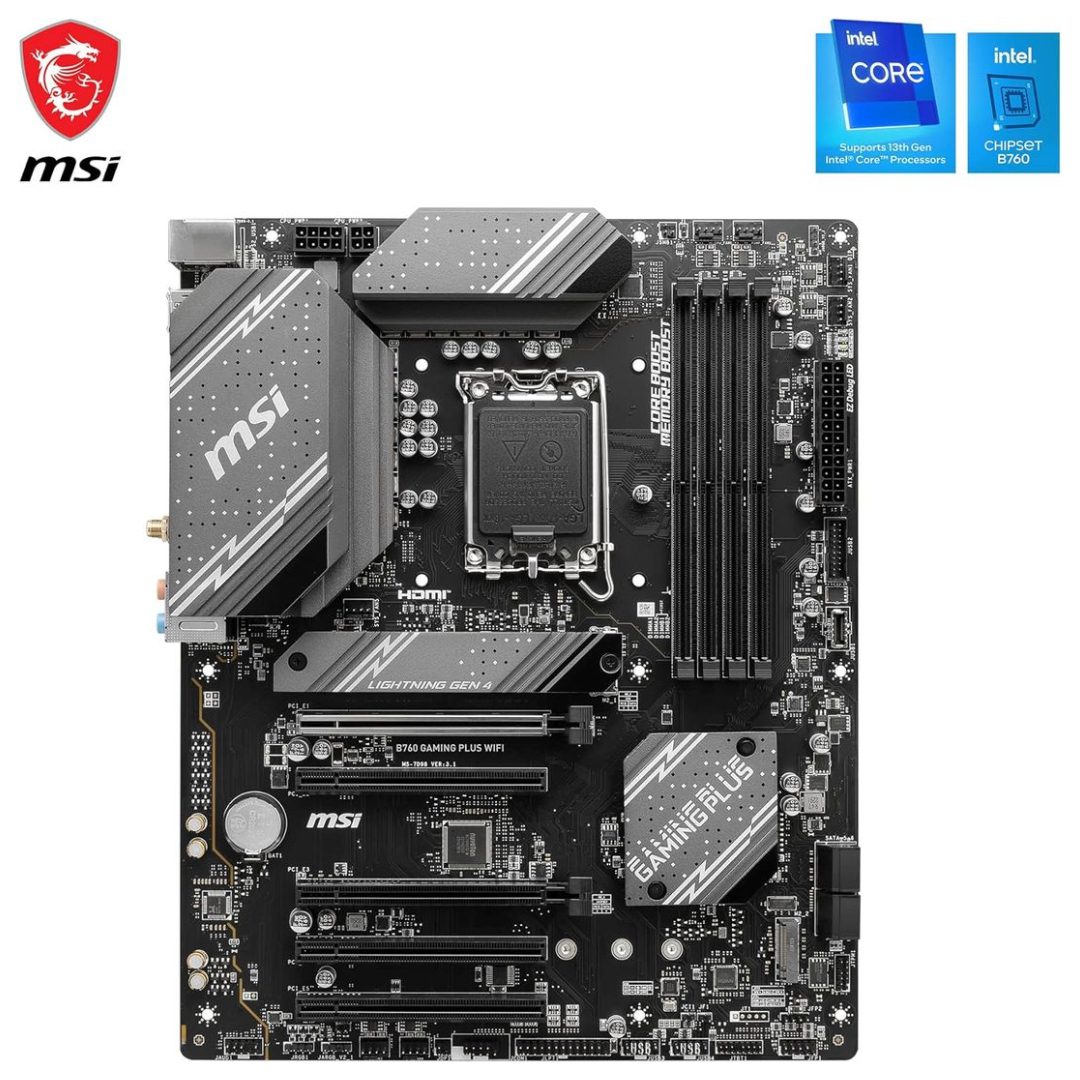 MSI B760 Gaming Plus WiFi DDR5 ATX Motherboard - Now Buy From Gamers Point Store Arad With Best Discounted Price Call Us Now +973-36820393 Delivery available to all bahrain Intel Motherboard Gamers Point 89.000 