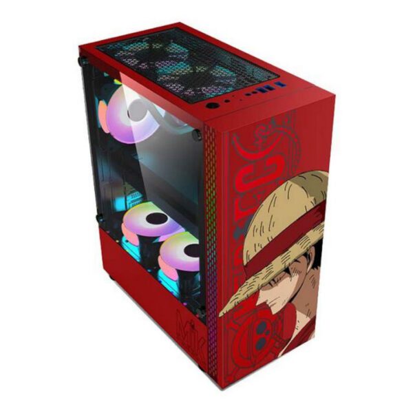 WJCOOLMAN One Piece Luffy Mid-Tower Case 3 RGB Fans - BAHRAIN Cases Gamers Point 38.000 