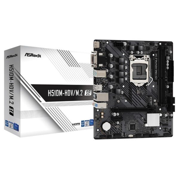 Asrock H510M- HDV/M.2 SE Motherboard - Now Buy From Gamers Point Store Arad With Best Discounted Price Call Us Now +973-36820393 Delivery available to all bahrain Intel Motherboard Gamers Point 45.000 