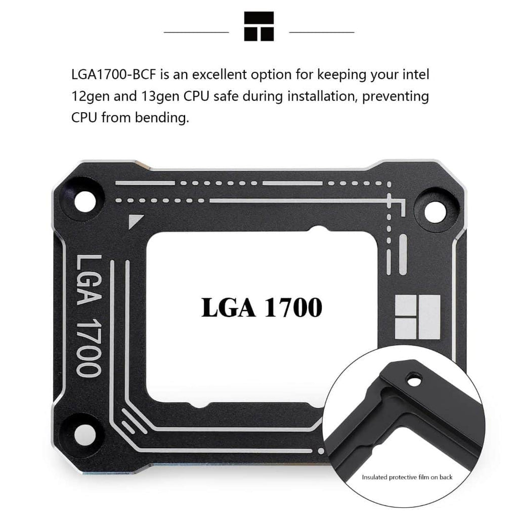 Thermalright LGA1700-BCF CPU Contact Frame Anodized Black Aluminum Stabilizer