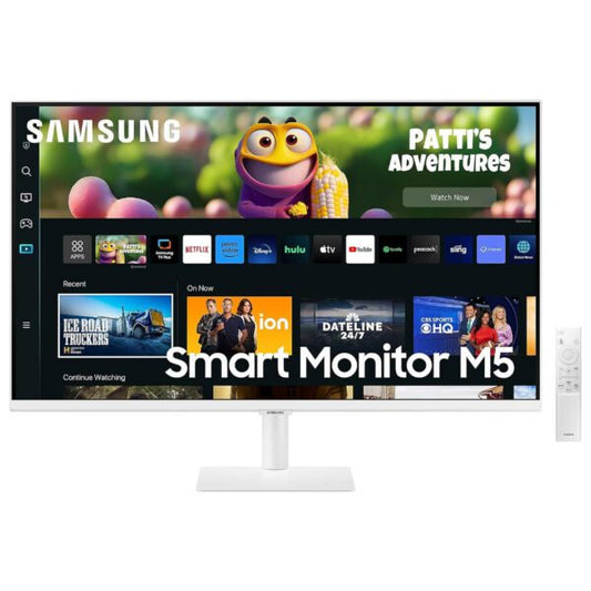 Samsung 32CM501 32-Inch FullHD Smart Monitor M5 With HDMI,USB Hub,Wifi,Bluetooth - White | LS32CM501EMXUE - Now Buy From Gamers Point Store Arad With Best Discounted Price  Call Us Now +973-36820393  Delivery available to all bahrain Full HD Gamers Point 109.000 