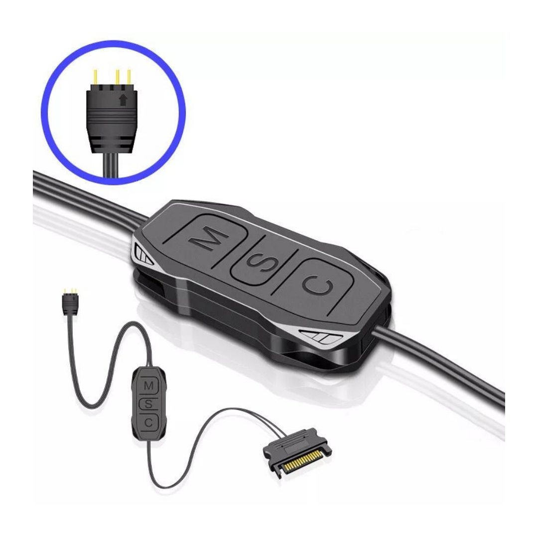 CoolMoon AR-1 5V 3-Pin ARGB SATA Power Mini Control Hub