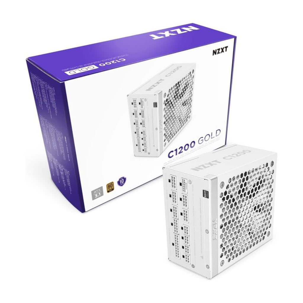 NZXT 3.1 ATX 1200W 80 Plus Gold Fully Modular Power Supply - White