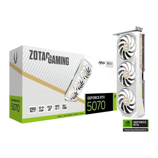 ZOTAC GAMING GeFORCE RTX 5070 AMP 12GB GDDR7 Graphics Card &#8211; WHITE