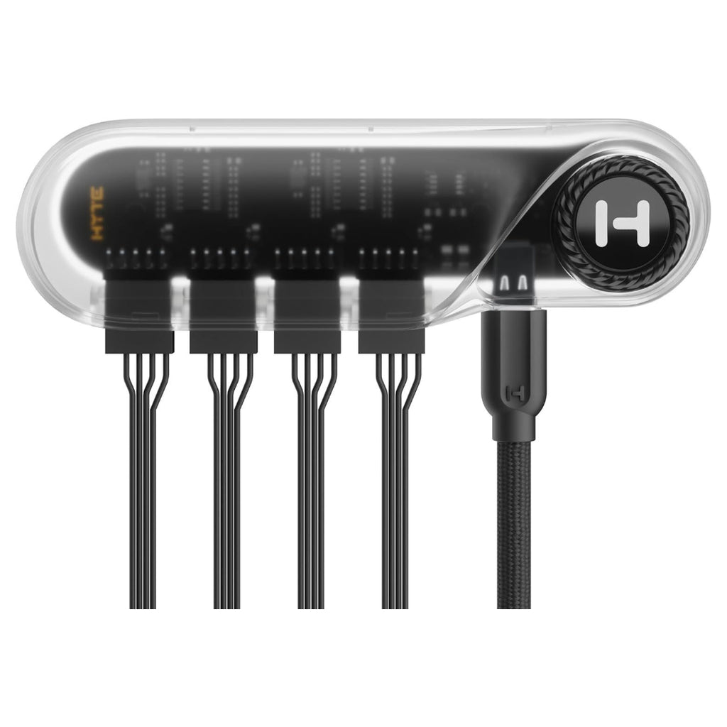 HYTE Powered Internal USB Hub 4-Port USB 2.0 Motherboard Extension