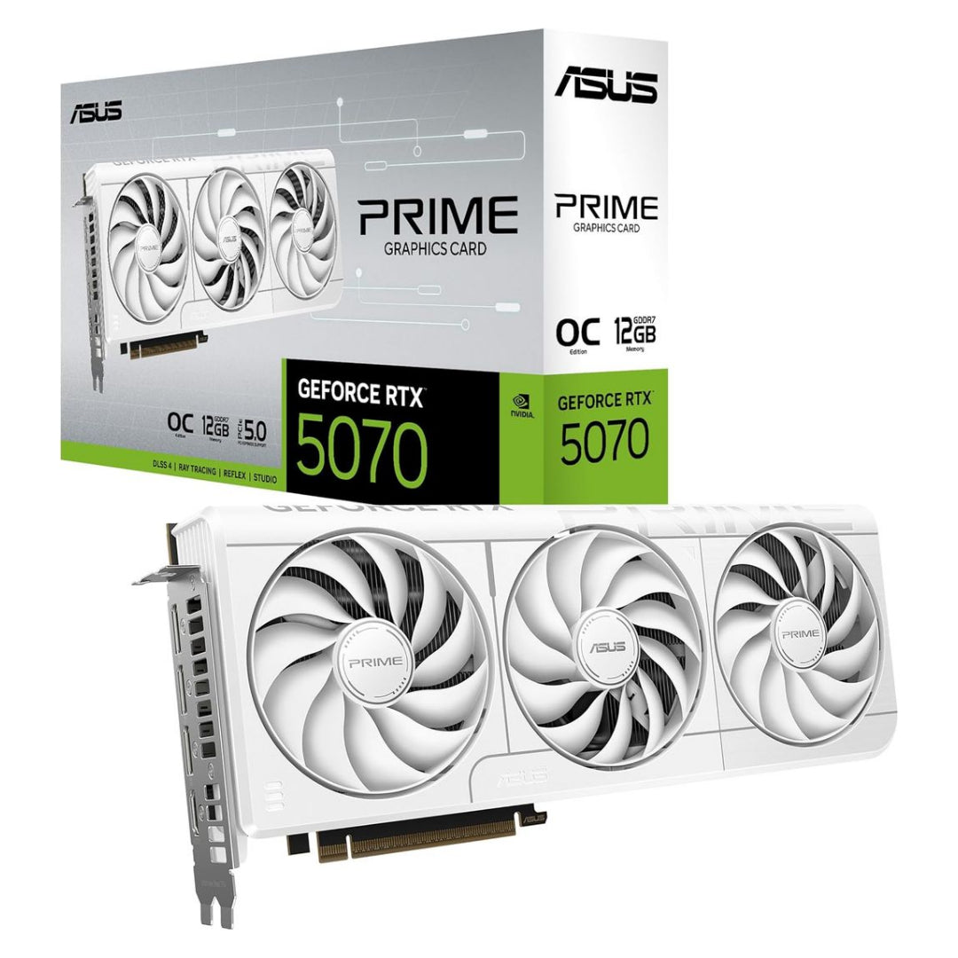 ASUS The SFF-Ready Prime GeForce RTX 5070 12GB GDDR7 White OC