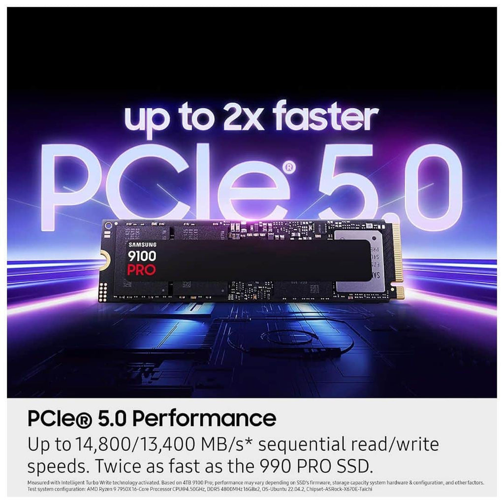 Samsung 9100 PRO 4TB M.2 Gen5 PCIe 5.0 NVMe SSD
