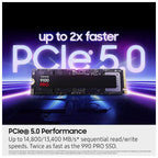 Samsung 9100 PRO 1TB M.2 NVMe PCIe 5.0 x4 SSD
