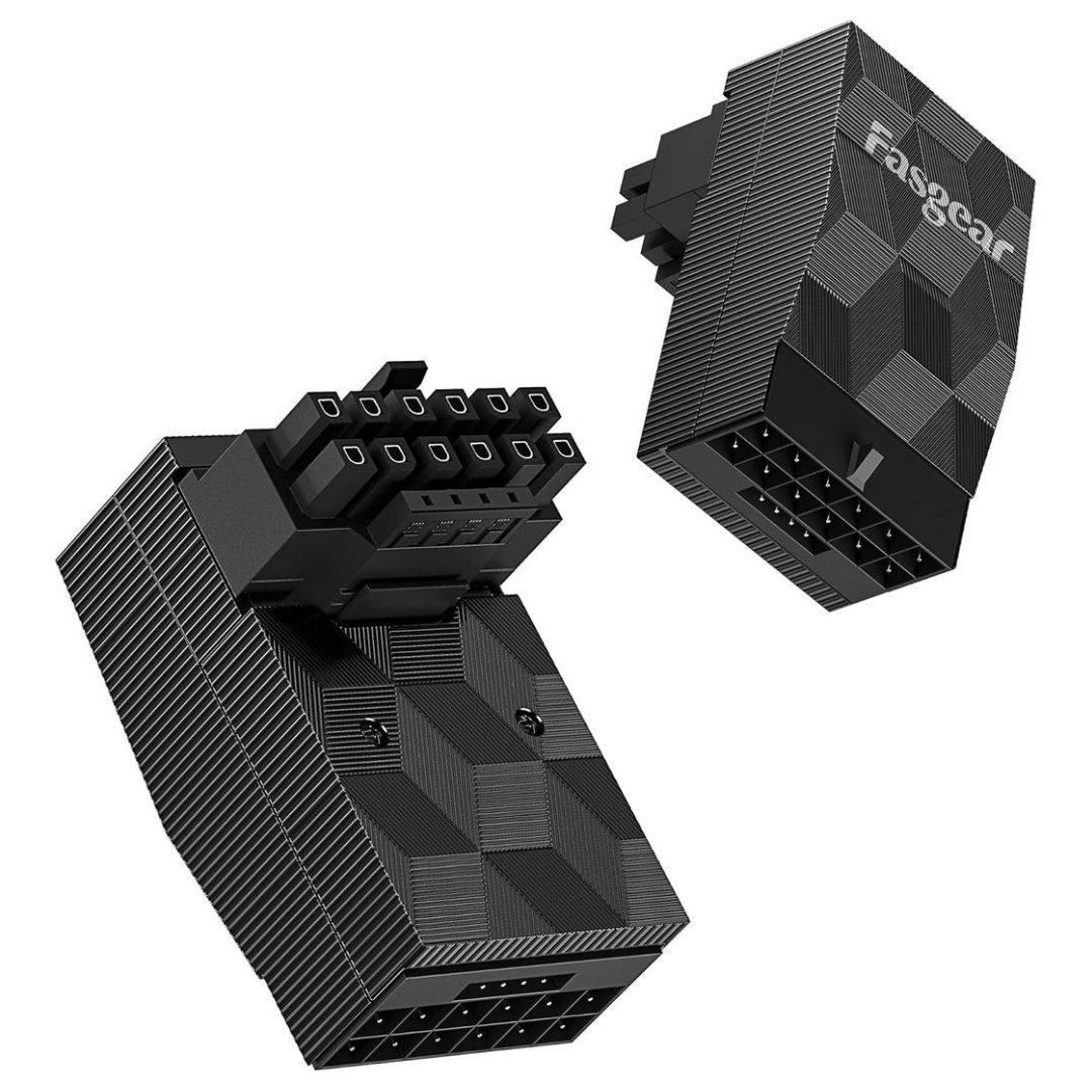 Fasgear 12VHPWR 90° 16-Pin Right-Angle GPU Power Adapter