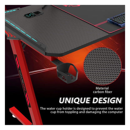 GAMEON Phantom XL-R L-Shaped RGB Gaming Desk with Wireless Charger