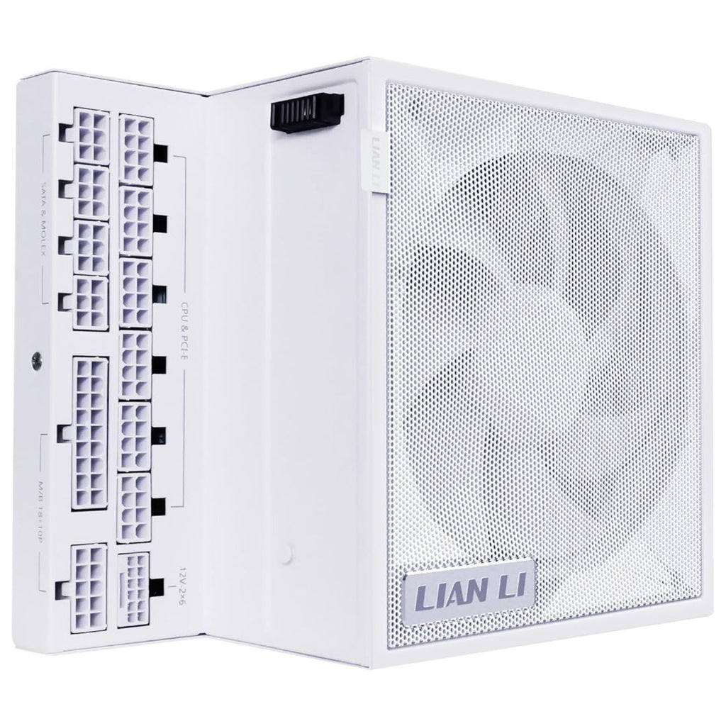 LIAN LI Edge Series 850W ATX 3.1 80+ Gold Fully Modular Power Supply - White