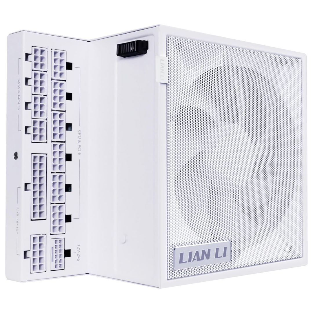 LIAN LI Edge Series 850W ATX 3.1 80+ Gold Fully Modular Power Supply - White