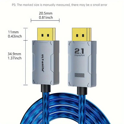 Displayport Cable 2.1, 16K DP 2.0 Cable [16K@60Hz, 8K@120Hz4K@240Hz 165Hz 144Hz] Support 80Gbps, HDCP DSC 1.2a, HDR10FreeSync G-Sync For Gaming Monitor 3090 Graphics PC Accessories Gamers Point 9.000 