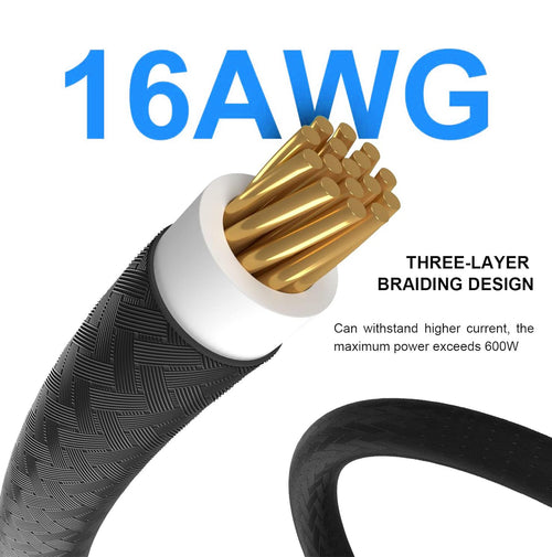 ACE Sleeved PSU Extension Cables 16AWG 12VHPWR 16-Pin White