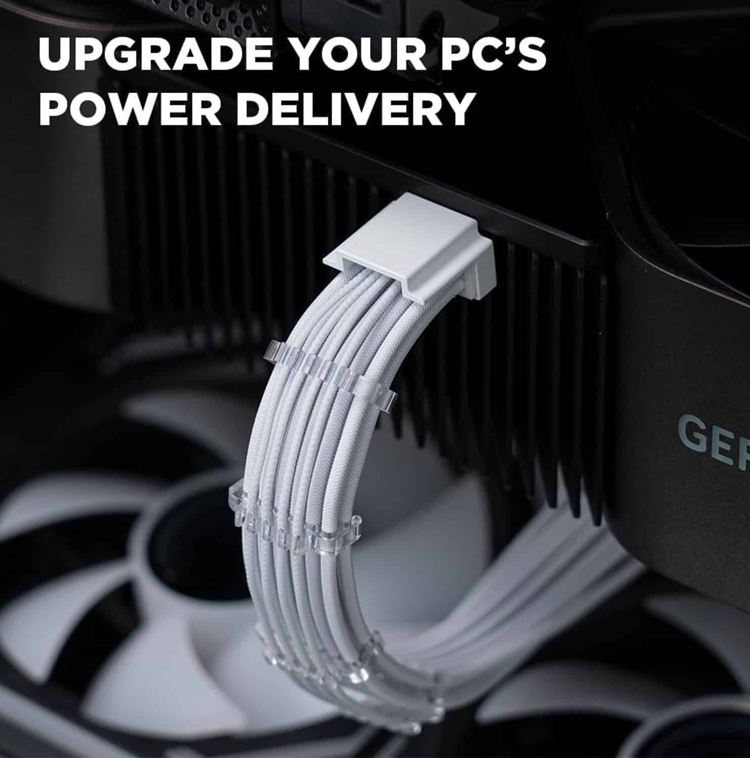 ACE Sleeved PSU Extension Cables 16AWG 12VHPWR 16-Pin White