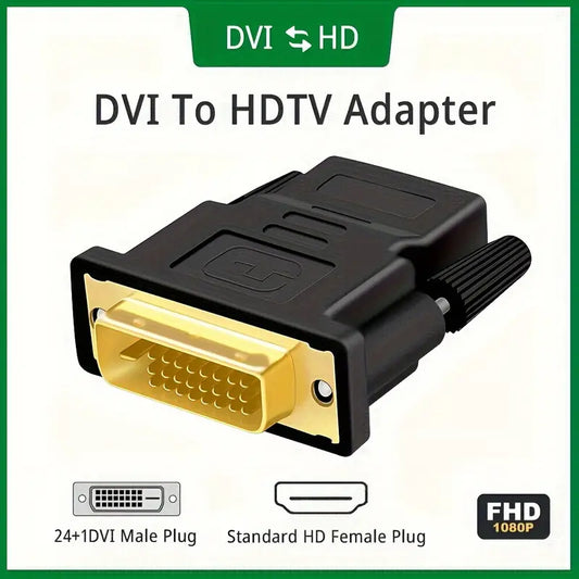 DVI Male 24+1 Pin To Female Adapter DVI 24+1 Male To Female Converter Adapter DVI-D (Dual Link)  Gamers Point 8.000 