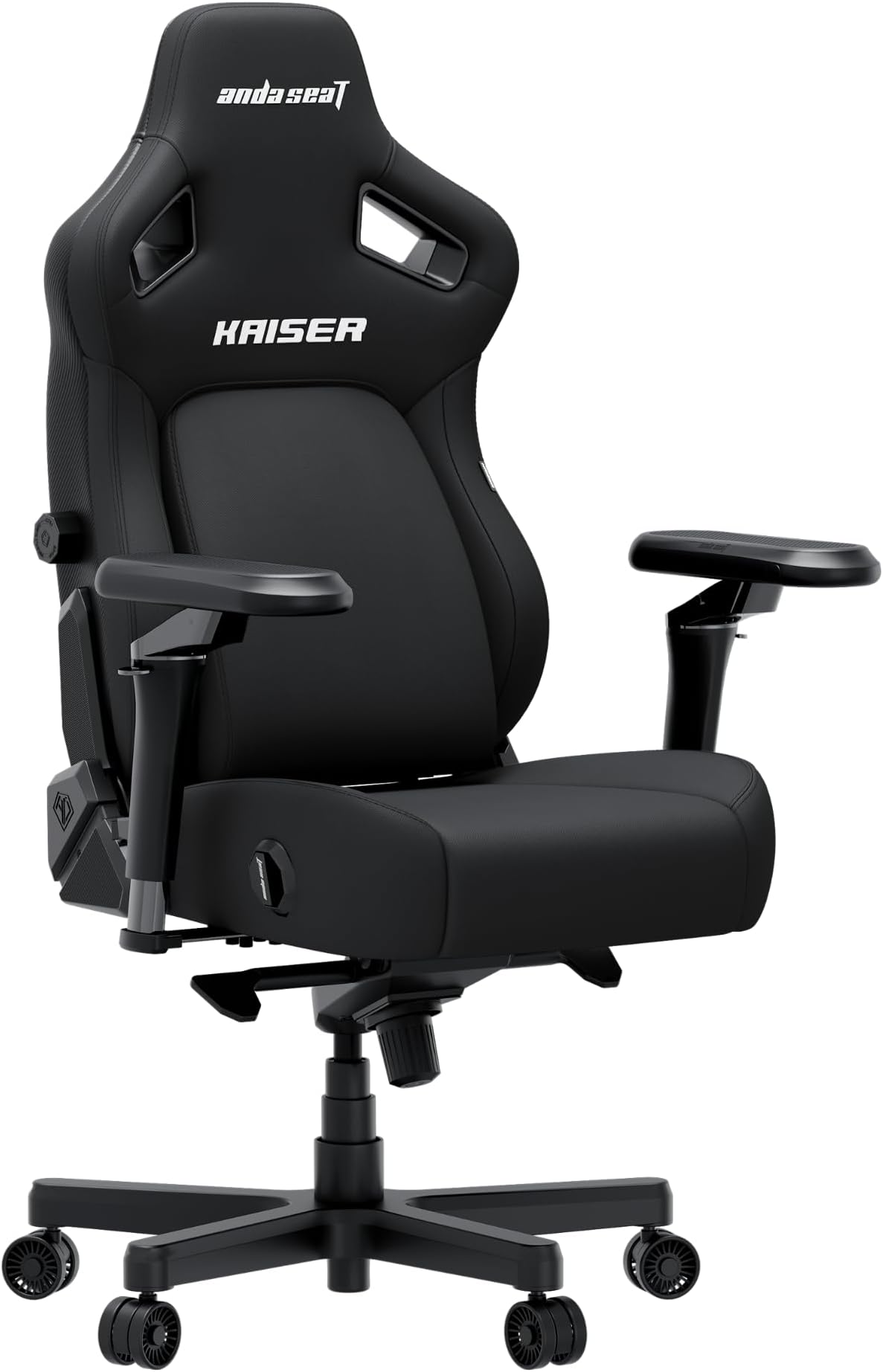 AndaSeat Kaiser 4 Large Black Fabric gaming chair with 6D armrests