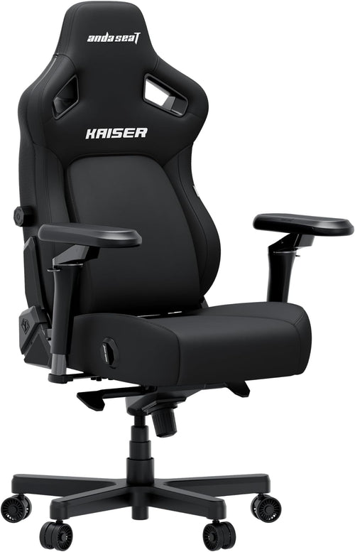 AndaSeat Kaiser 4 Large Black Fabric gaming chair with 6D armrests
