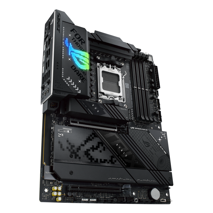 ASUS ROG Strix X870-F Gaming WiFi motherboard ports and accessories