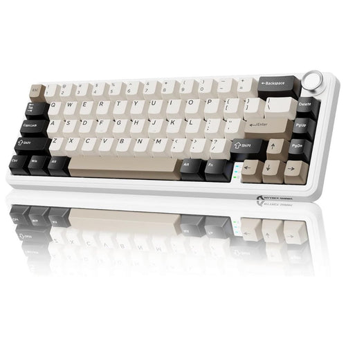 Attack Shark X66 RGB Strawberry Switch Tri-Mode Keyboard - Cheese White
