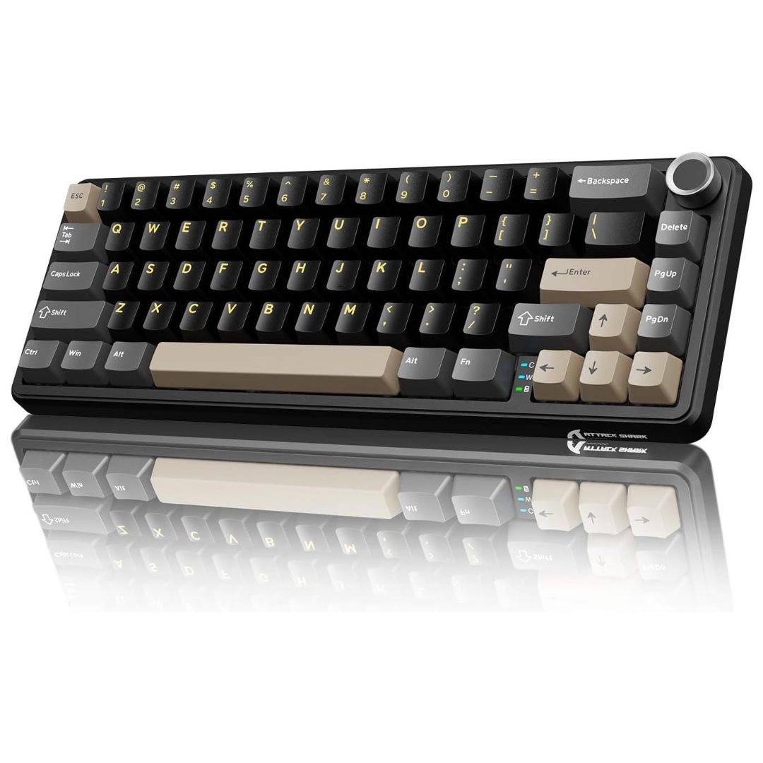 Attack Shark X66 RGB Strawberry Switch Tri-Mode Keyboard - Starry Black